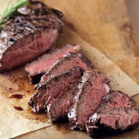 Pan-Grilled Beer-Marinated Hanger Steak