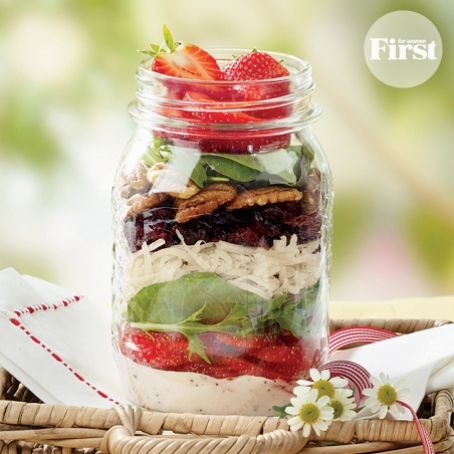 Strawberry Pecan and Swiss  Salad