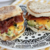 Vegetable frittata breakfast sandwich