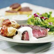 Blackened Steaks and Horseradish Cream With Butter-Basted Potatoes