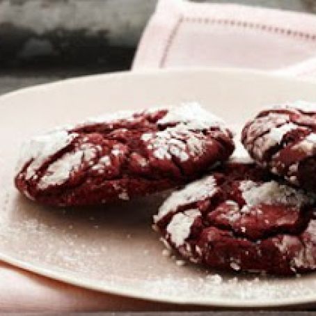 Red Velvet Crinkle Cookies