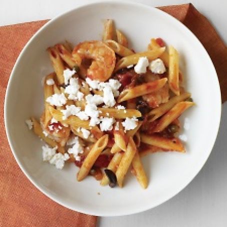 Tomato and Shrimp Pasta with Feta