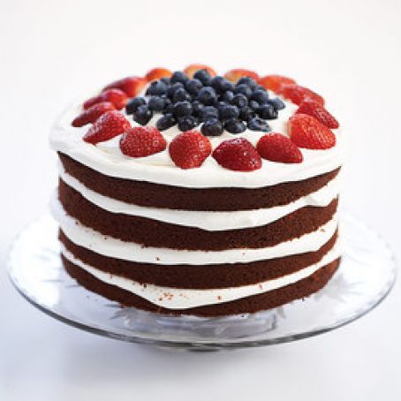 Red, White, and Blue Layer Cake