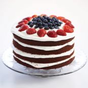Red, White, and Blue Layer Cake