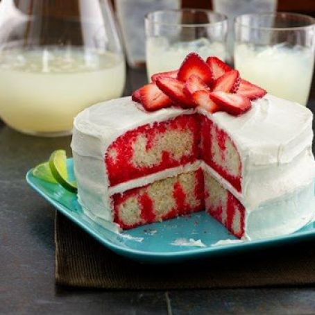 Strawberry-Lime Daiquiri Poke Cake