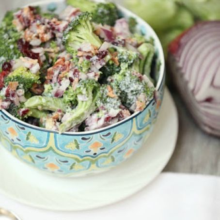 Broccoli Salad with Bacon and Cranberries