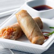 Crab and Shrimp Spring Rolls with Dipping Sauce