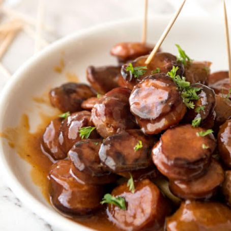 CHORIZO BITES IN SWEET & SPICY SAUCE