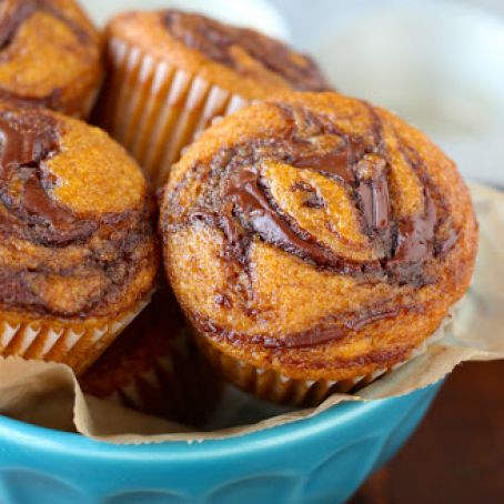 Pumpkin Nutella Muffins