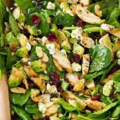 Cranberry Avocado Spinach Salad with Chicken and Orange Poppy Seed Dressing
