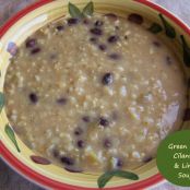 Black bean and green chili soup