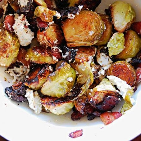 Roasted Brussel Sprouts with Crispy Pancetta