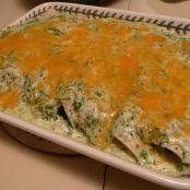 Spinach Enchiladas with Cilantro Cream Sauce