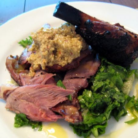 Capretto con Pesto di Mandorle