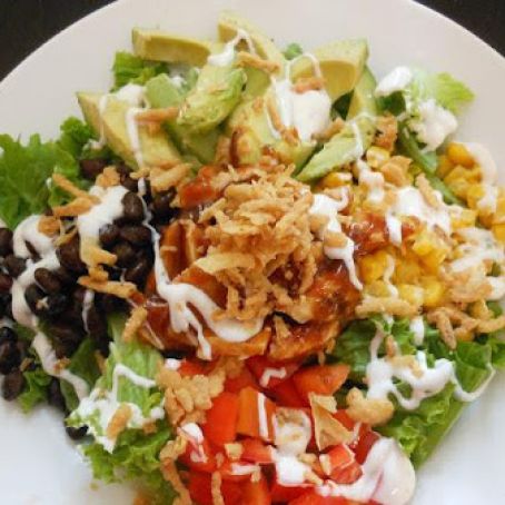Southwestern BBQ Chicken Ranch Salad