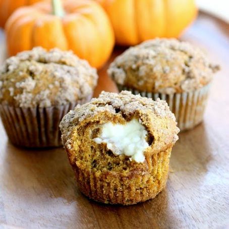 Pumpkin Streusel Muffin with Cream Cheese Filling