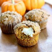 Pumpkin Streusel Muffin with Cream Cheese Filling