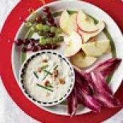 Blue-Cheese-and-Walnut Dip with Waldorf Crudités