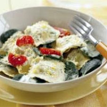 Creamy Spinach Ravioli
