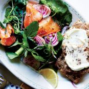 Smoked Salmon Breakfast Salad with Crispbread