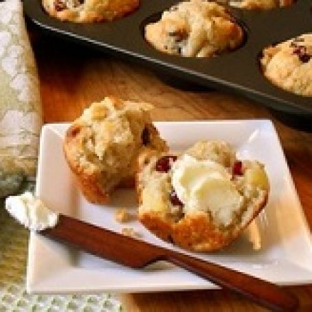 Apple Cranberry and Cheddar Muffins