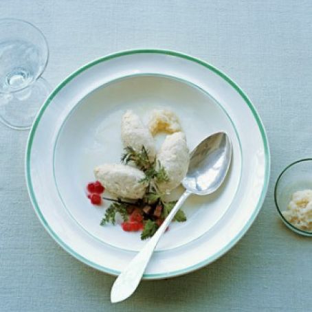 Whitefish Quenelles with Beets, Horseradish, and Fresh Herbs