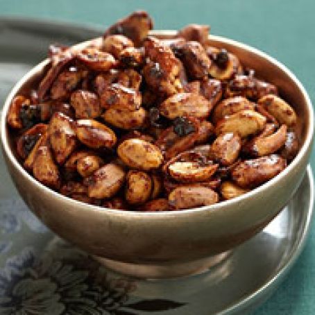 Maple-Glazed Peanuts & Bacon