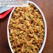 Southern Cornbread Dressing with Sausage