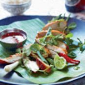 Lemongrass-Cilantro Chicken with Honey Dipping Sauce