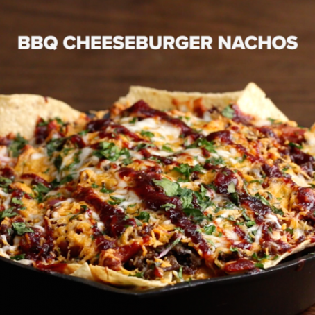 BBQ Cheeseburger Nachos