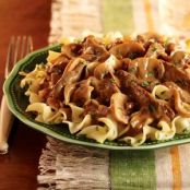 Beef Stroganoff with Parslied Noodles