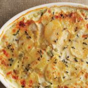 Potato & Celery Root Gratin with Leeks
