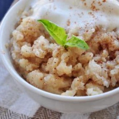 Old Fashioned Slow Cooker Rice Pudding