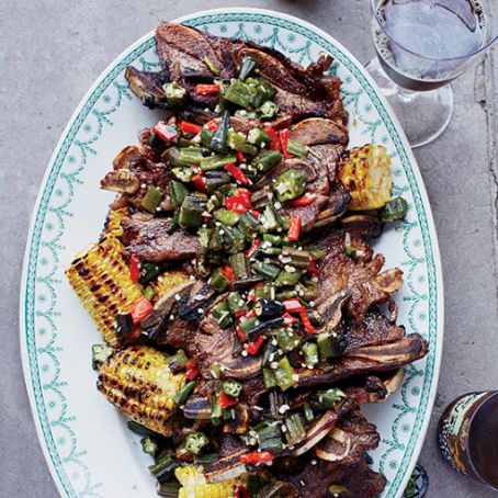 Kalbi Ribs and Grilled Corn with Kalbi Butter