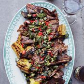 Kalbi Ribs and Grilled Corn with Kalbi Butter