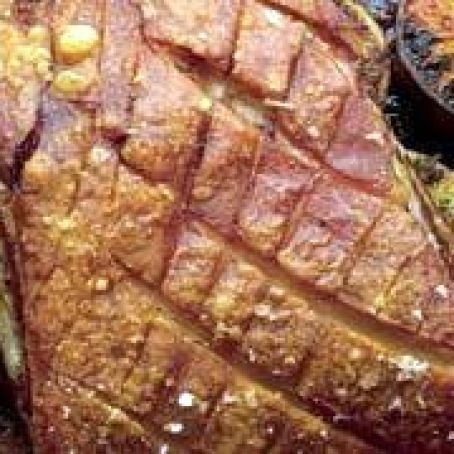 Roasted pork belly with orange & star anise