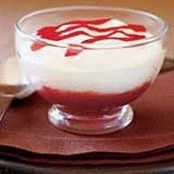 Delightful Lemon Mousse with Raspberry Sauce