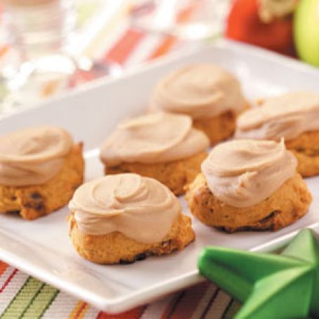 Pumpkin Frosted Cookies
