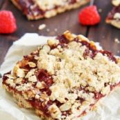 Raspberry Oat Crumb Bars