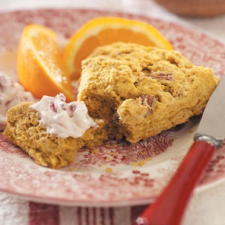 Pumpkins Scones with Berry Butter