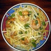 Shrimp and Asparagus Fettuccine