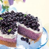 No-Bake Blueberry Cheesecake with Graham Cracker Crust