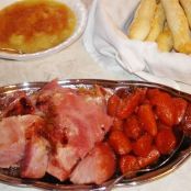 Baked Ham with Sweet Potatoes and Pineapple