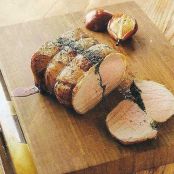 Roasted pork with pears