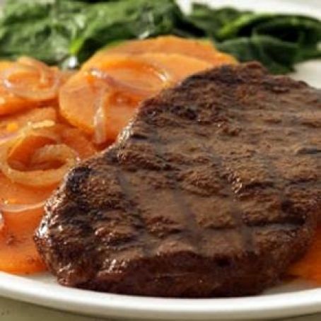 Moroccan-Rubbed Grilled Steak & Sweet Potatoes