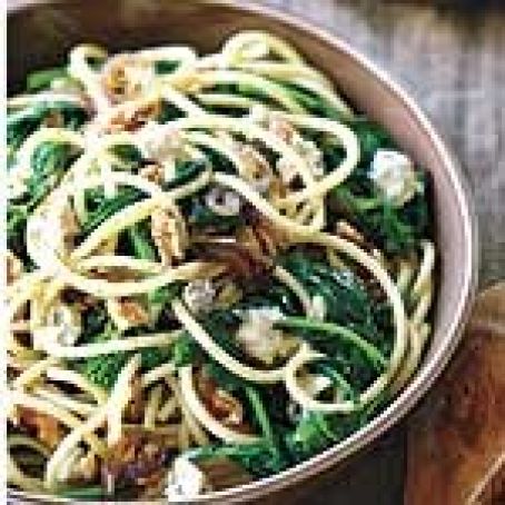 Pasta with Rapini, Gorgonzola and Walnuts