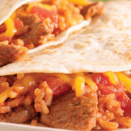 Beef and Rice Soft Tacos