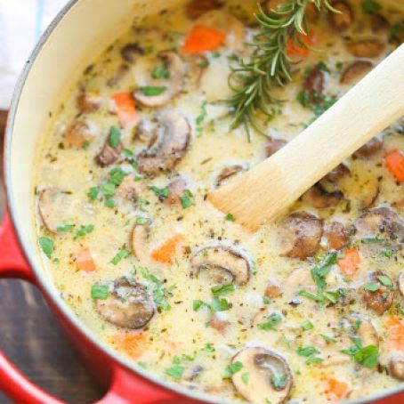Creamy Chicken and Mushroom Soup