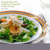 Arugula Salad with Grapefruit Vinaigrette & Spicy Shrimp