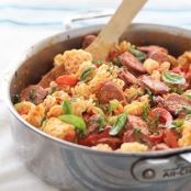 Creamy Roasted Red Pepper and Chicken Sausage Pasta